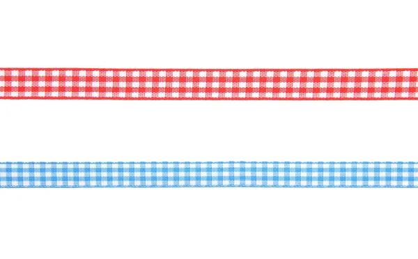 Checked Ribbons White — Stock Photo, Image