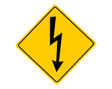 Dikkat işareti yüksek gerilim