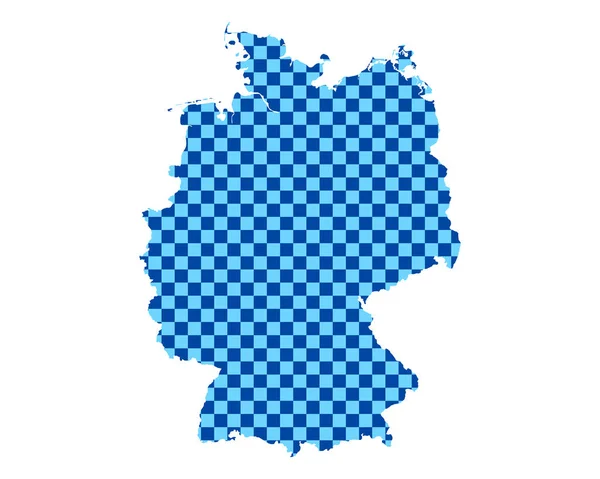 以棋盘图案表示的德国地图 — 图库矢量图片