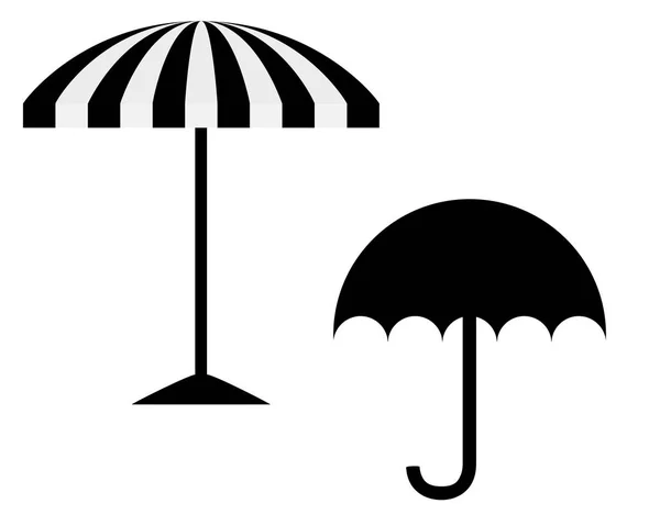 Umbrella Sunshade White Background — Stock Vector