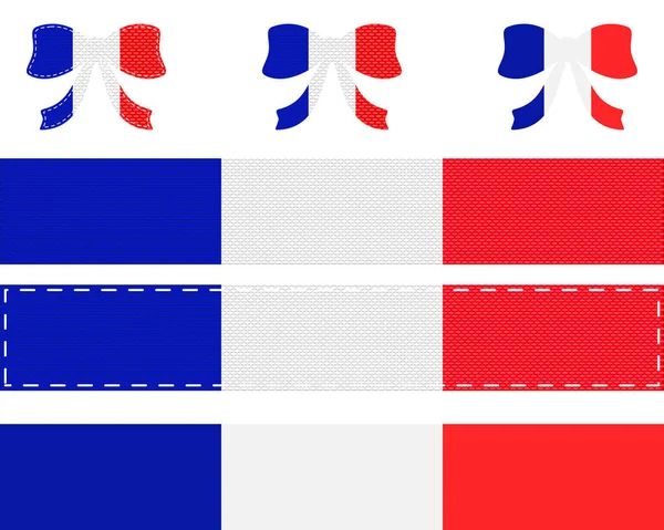Французский Флаг Ленте Луке — стоковый вектор