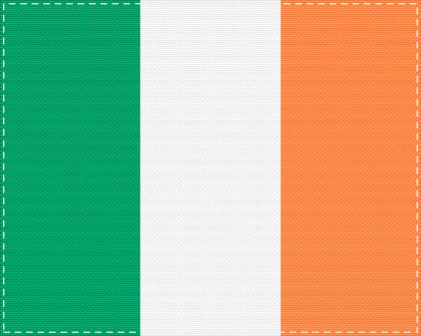 Drapeau Irlande Sur Tissu — Image vectorielle