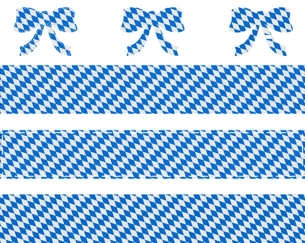 Баварські Прапор Стрічці Лук — стоковий вектор
