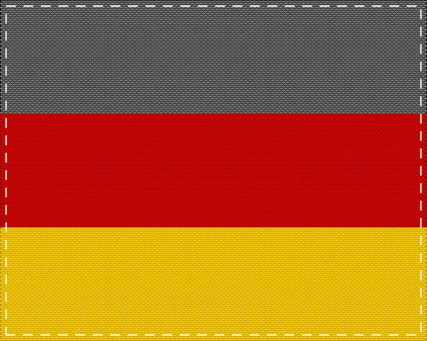 Flagge Von Deutschland Auf Tuch — Stockvektor