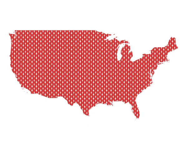 Mapa Llano Los Estados Unidos — Archivo Imágenes Vectoriales