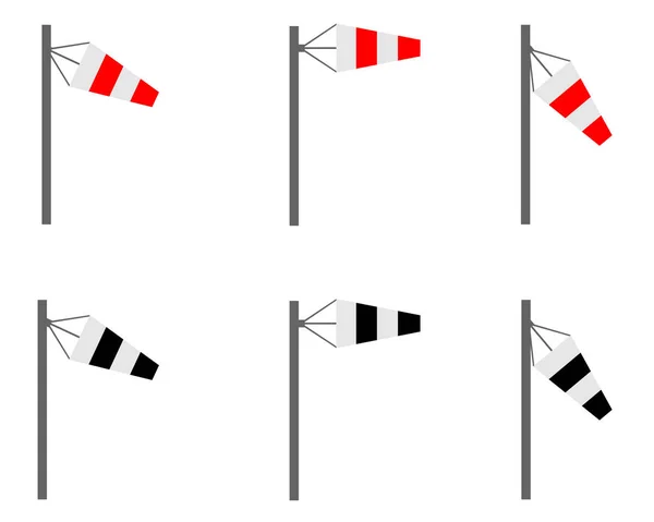 Symbol Setzt Windkegel — Stockvektor