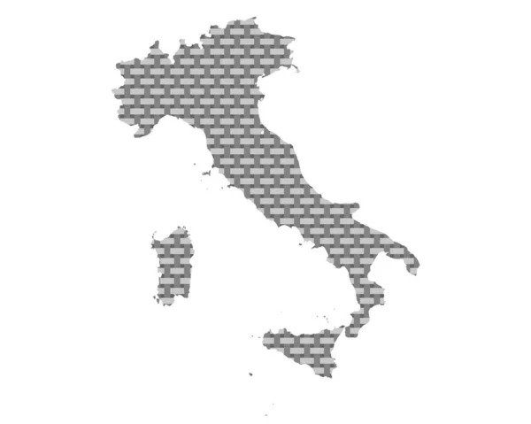 Mapa da Itália malha grossa —  Vetores de Stock
