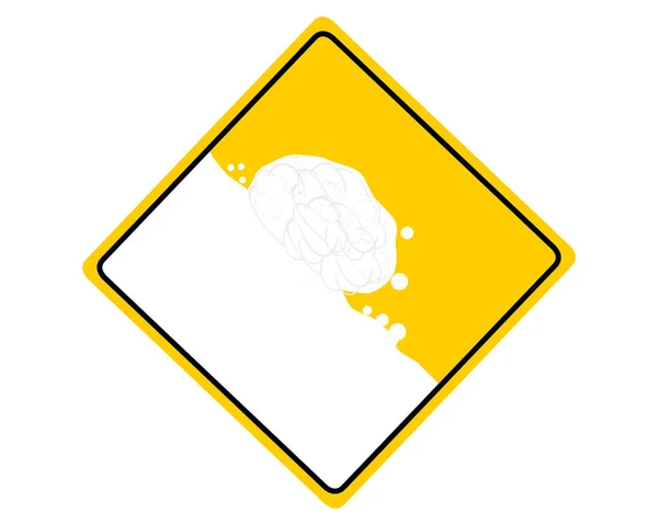 Traffic sign with avalanche — Stock Vector