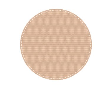 Dikişlerle yuvarlak yama