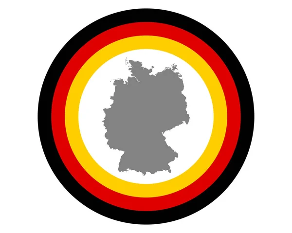 Duitse vlag en kaart — Stockvector