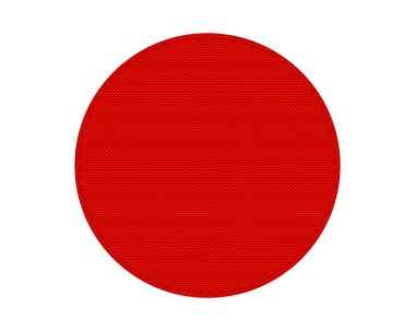 Dikişlerle yuvarlak yama