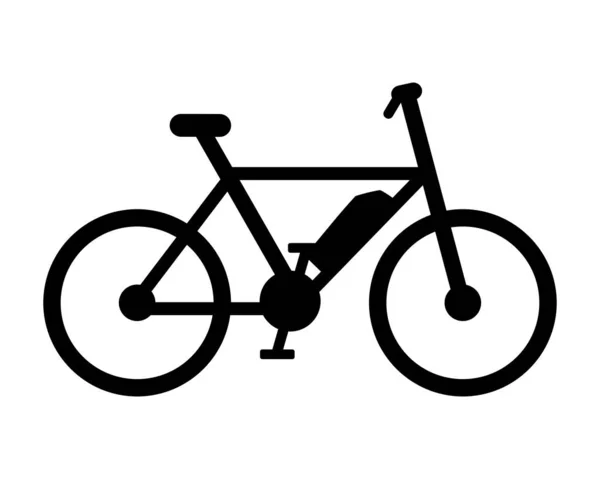 Pictogramme de vélo électrique sur fond blanc — Image vectorielle