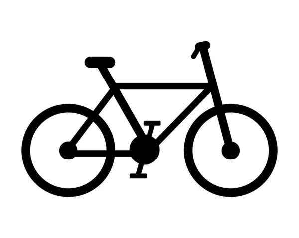 Piktogramm des Fahrrads auf weißem Hintergrund — Stockvektor