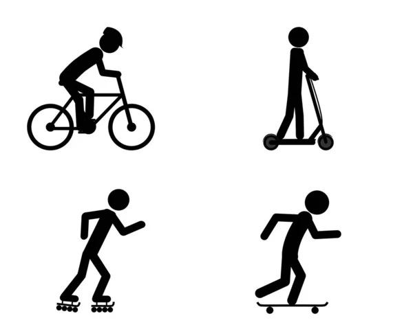 Pictogramme des activités sportives individuelles — Image vectorielle