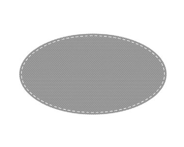 Oval yama dikiş ile