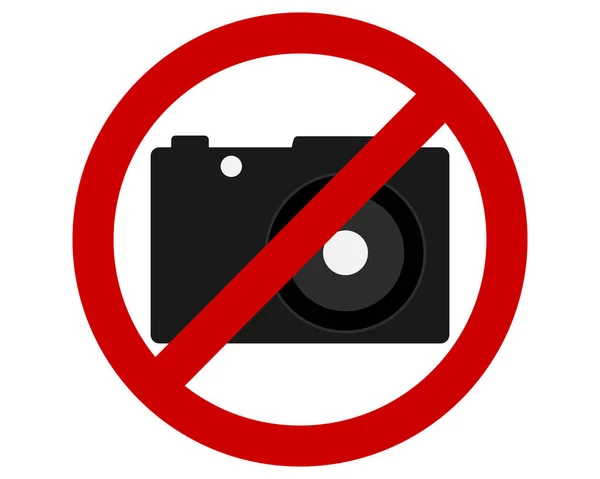 写真撮影の交通禁止標識 — ストックベクタ