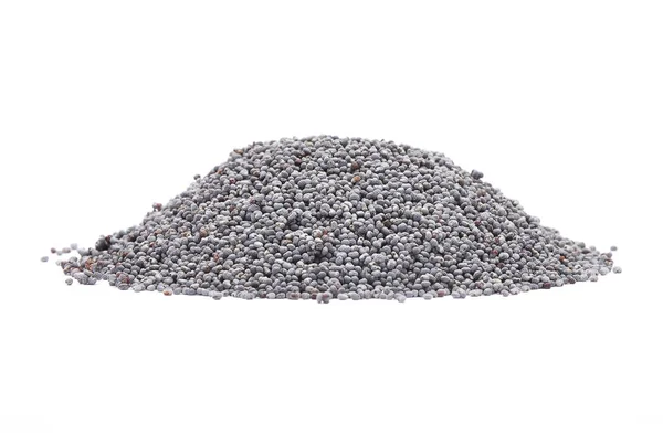 Poppy seeds on white background — Stock Photo, Image