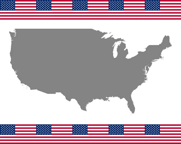 Amerikai zászló és megjelenítése — Stock Vector