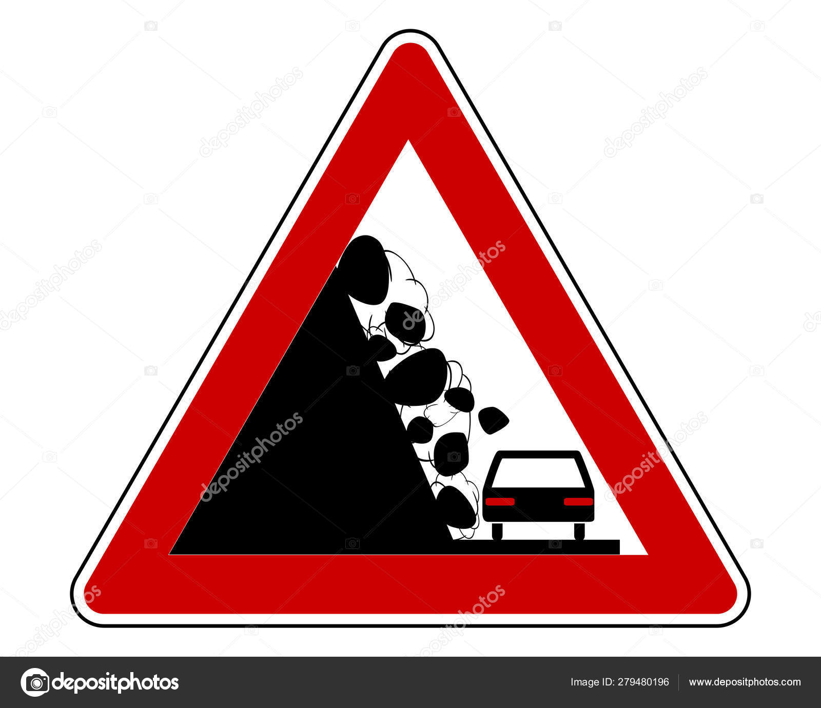 交通标志警告碎片雪崩图库矢量图©lantapix 279480196