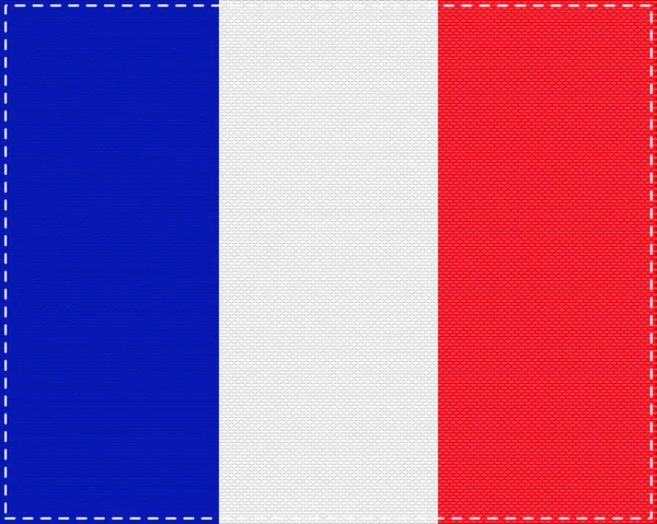 Прапор Франції з тканини — стоковий вектор