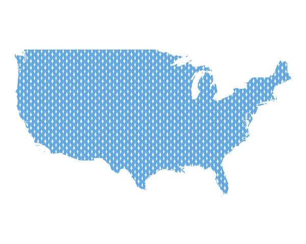 Mapa llano de los Estados Unidos — Archivo Imágenes Vectoriales