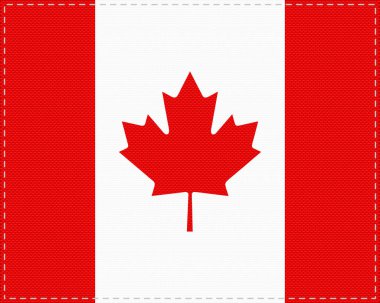 Kumaş üzerinde Kanada bayrağı