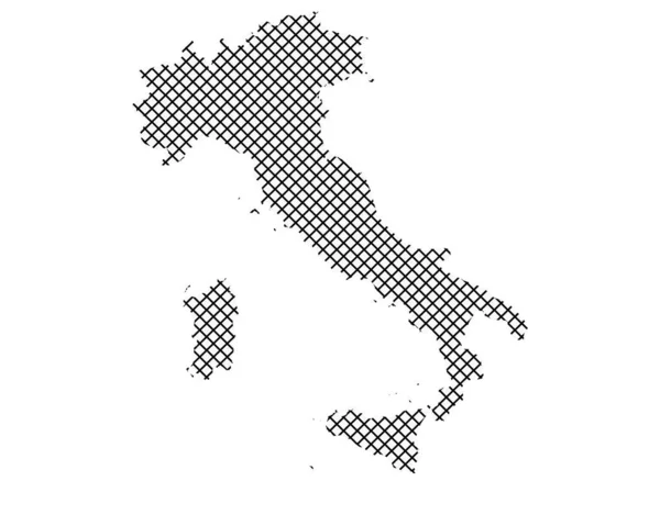 Карта Італії на просту вишивку хрестиком — стоковий вектор