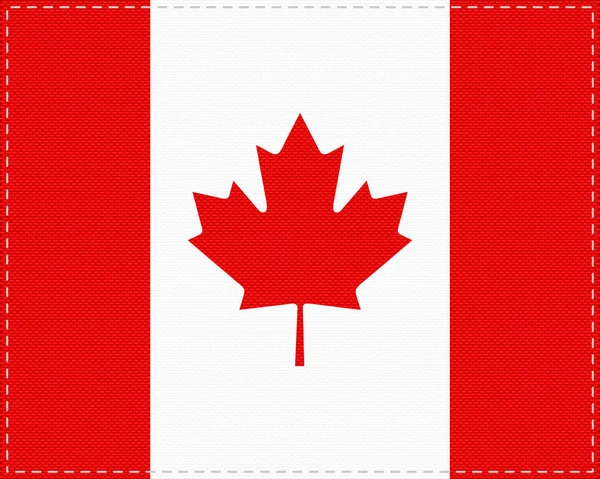 布上的加拿大国旗 — 图库矢量图片