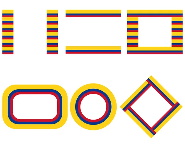 Flaggen von Kolumbien mit Kopierraum — Stockvektor