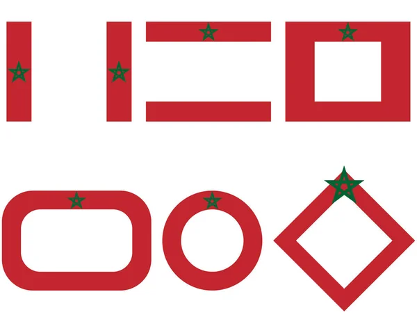 コピースペースを持つモロッコの旗 — ストックベクタ