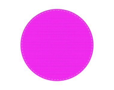 Dikişlerle yuvarlak yama