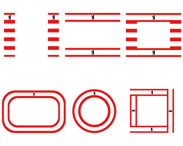 복사 공간이있는 베를린의 국기 — 스톡 벡터