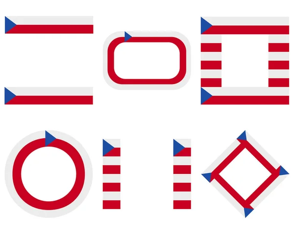 Bandeiras da República Checa com espaço de cópia —  Vetores de Stock