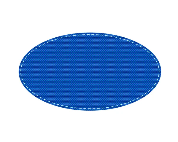ステッチの楕円形パッチ — ストックベクタ