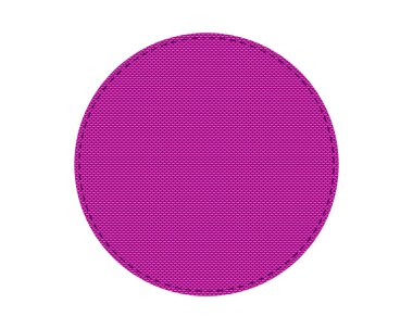 Dikişlerle yuvarlak yama