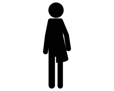 Beyaz üzerinde farklı insanlar için sembol