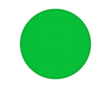 Dikişlerle yuvarlak yama