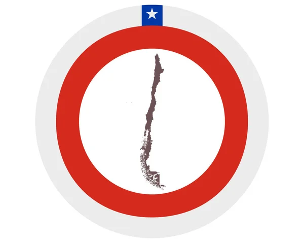 Mapa Chile na tle z flagą — Wektor stockowy