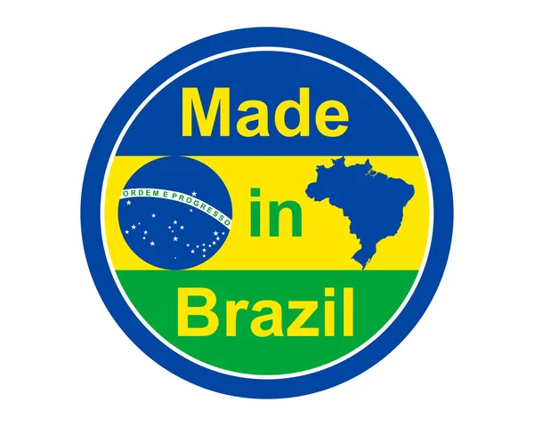 Sceau de qualité fabriqué au Brésil — Image vectorielle