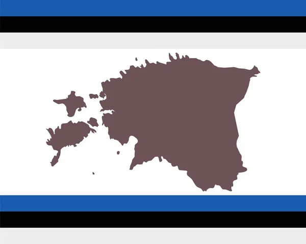 Mappa dell'Estonia sullo sfondo con la bandiera — Vettoriale Stock