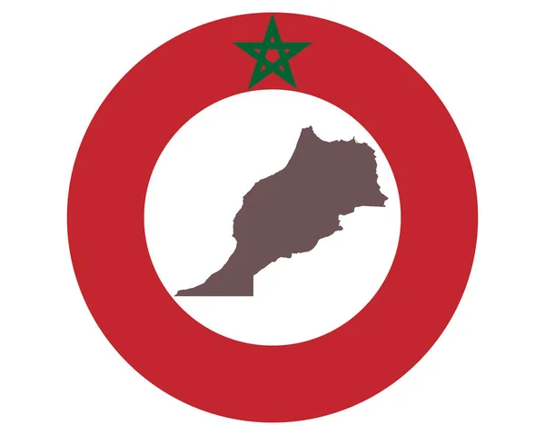 Χάρτης του Μαρόκου σε φόντο με σημαία — Διανυσματικό Αρχείο