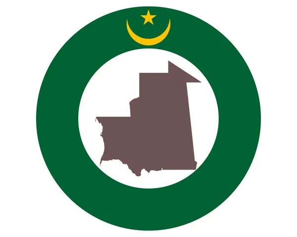 Mapa de Mauritania en el fondo con la bandera — Archivo Imágenes Vectoriales