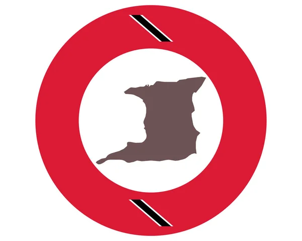 Kaart van Trinidad en Tobago op achtergrond met vlag — Stockvector