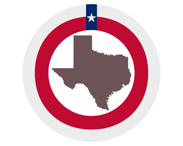 Карта Техаса на заднем плане с флагом — стоковый вектор