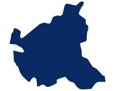 Hamburg 'un mavi renkli haritası
