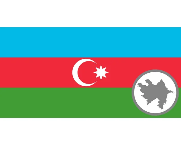 Flag Map Azerbaijan — Stock Vector