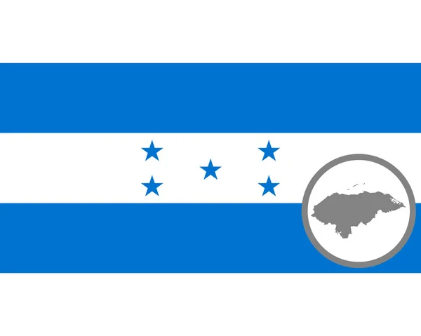 Flag Map Honduras — Stock Vector