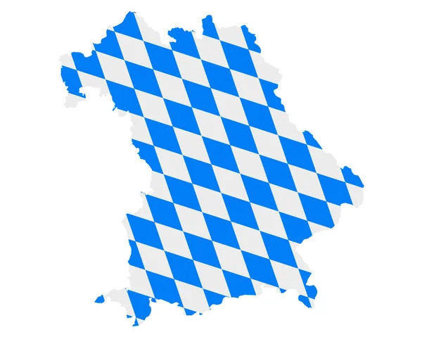 Bandera Mapa Bavaria — Archivo Imágenes Vectoriales