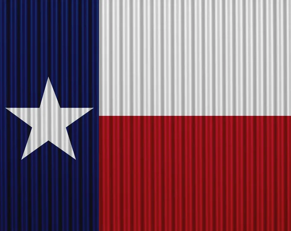 Flagge Von Texas Auf Wellblech — Stockfoto