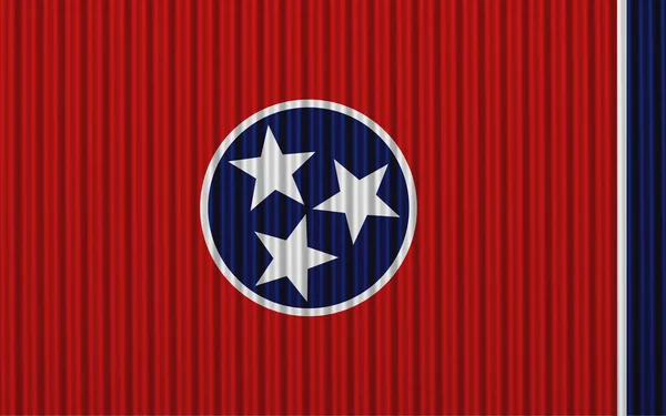 Bandeira Tennessee Ferro Ondulado — Fotografia de Stock